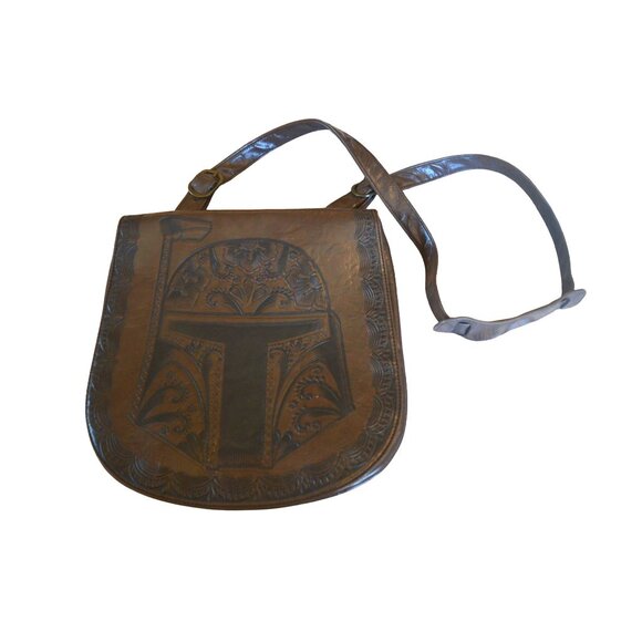 Loungefly Star Wars Boba Fett Faux Leather Crossbody Messenger Bag Floral Novelt - Picture 2 of 8